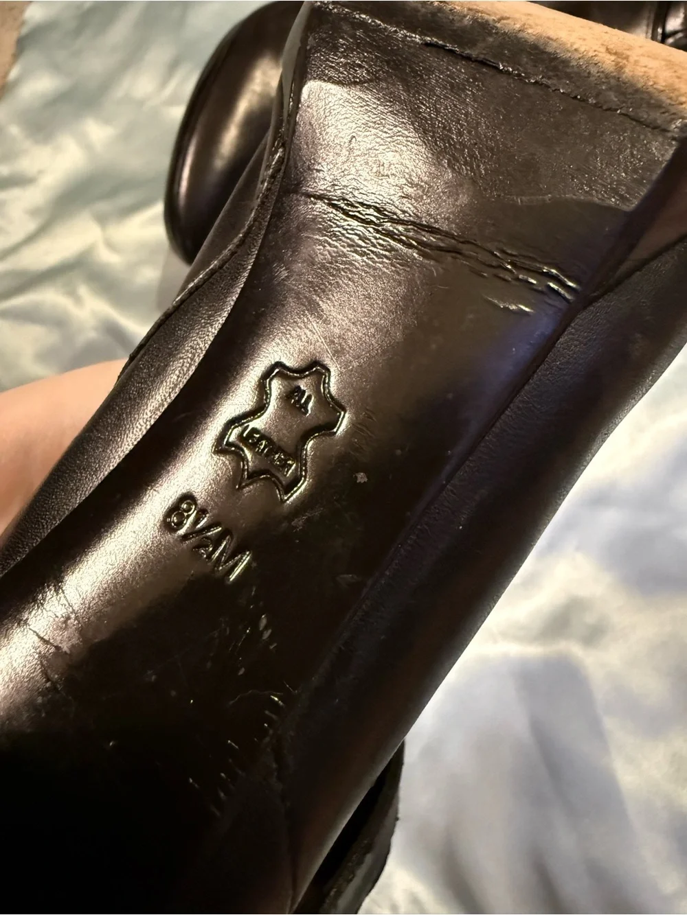 Tory Burch Barrick Black Leather Booties Logo Buckle Zipper Size 8.5